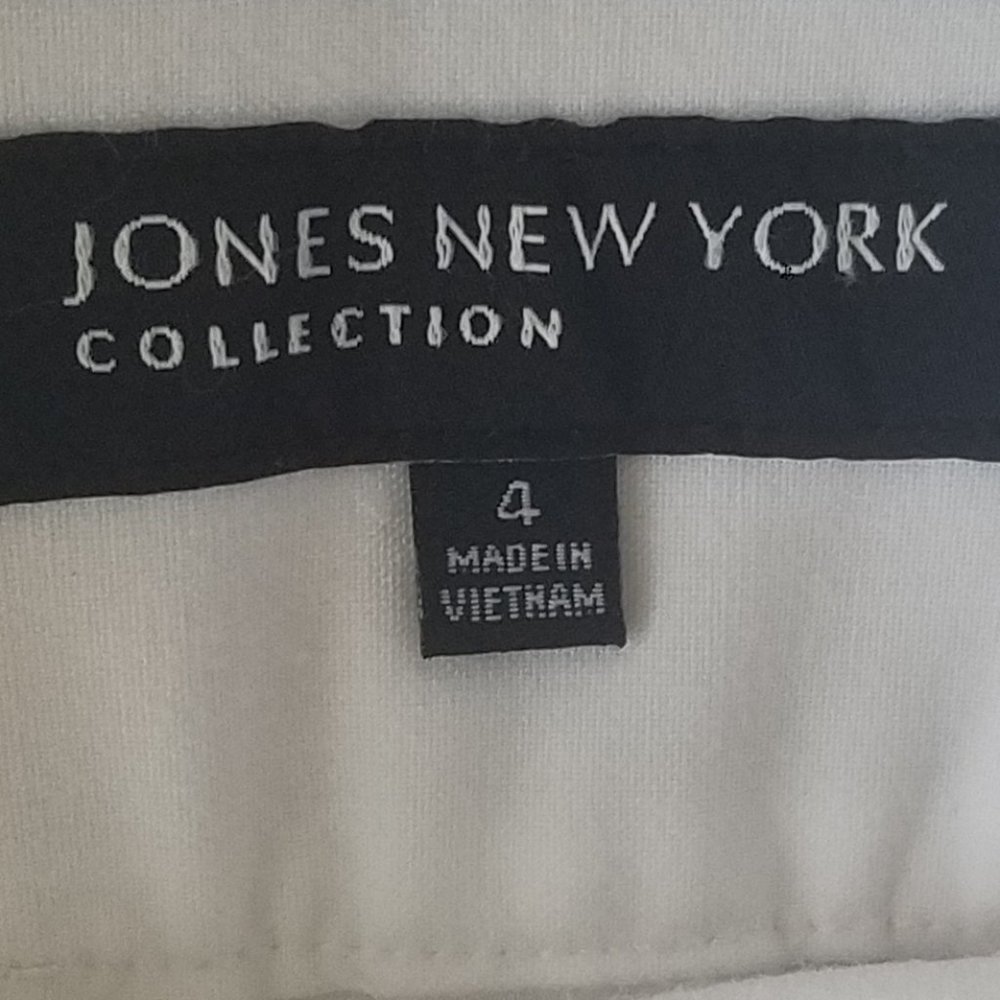 Jones New York Collection Women's White Dress Stretch Pants Size 4 - Picture 4 of 13